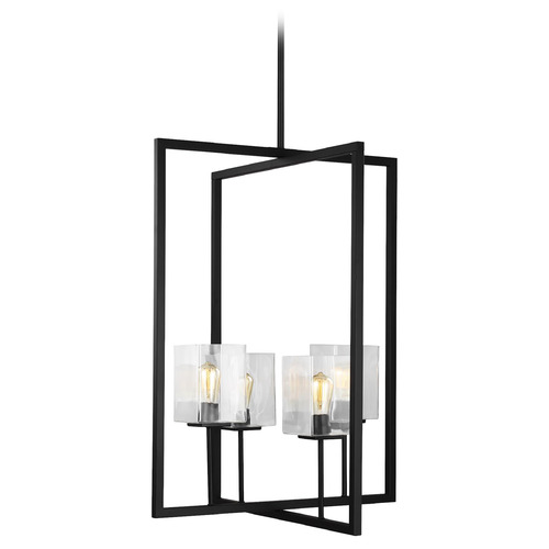 Mitte 27-Inch Midnight Black LED Pendant by Generation Lighting