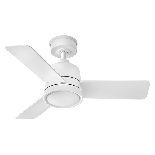 Hinkley Hinkley Chet Matte White LED Ceiling Fan with Light 905236FMW-LWA