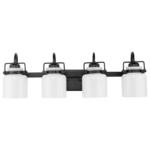 Progress Lighting Fessler Matte Black Bathroom Light