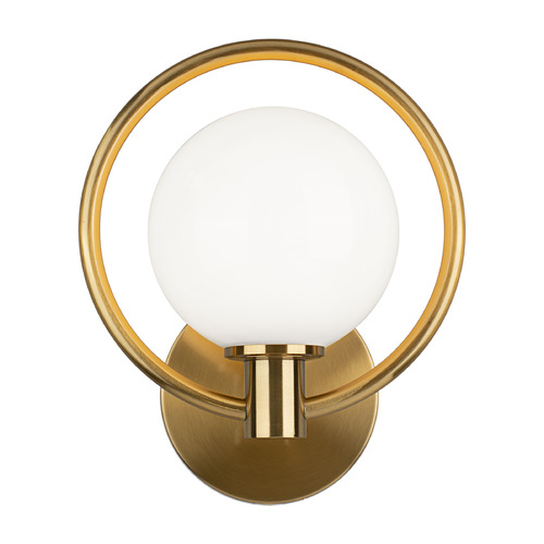 Aerial Aged Gold Brass Sconce by Matteo Lighting