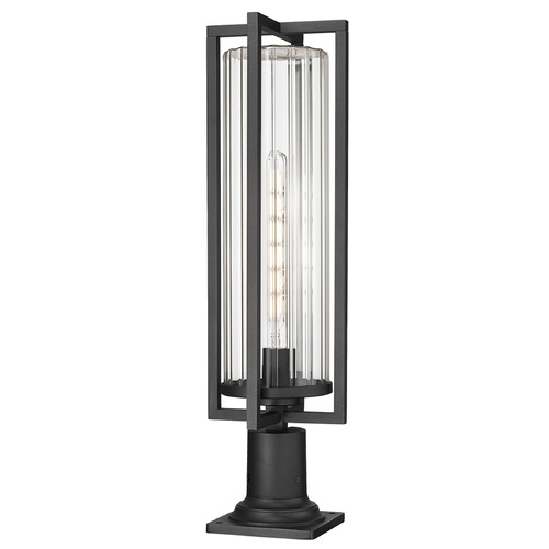 Z-Lite Aura Black Post Light
