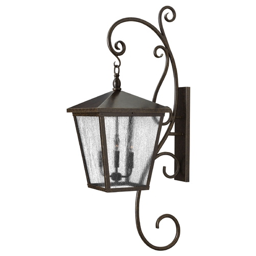 Hinkley Seeded Glass Outdoor Wall Light Bronze Hinkley 1439RB