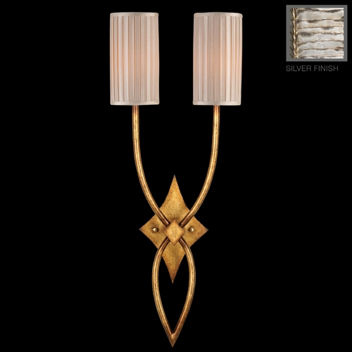 Fine Art Lamps Fine Art Lamps Portobello Road Platinized Silver Sconce 437450ST