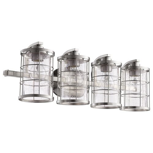 Ellis Satin Nickel Bathroom Light by Quorum Lighting