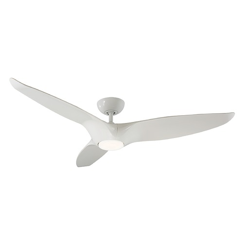 Modern Forms by WAC Lighting Morpheus 60-Inch LED Smart Outdoor Fan in Gloss White 3000K by Modern Forms FR-W1813-60L-GW