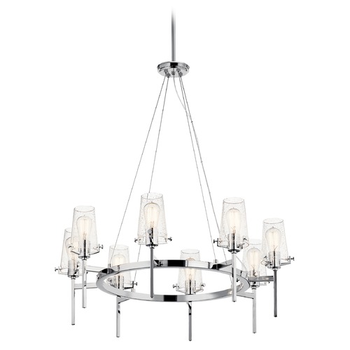 Kichler Lighting Alton 8-Light Chrome Chandelier with Clear Seeded Glass by Kichler Lighting 43695CH