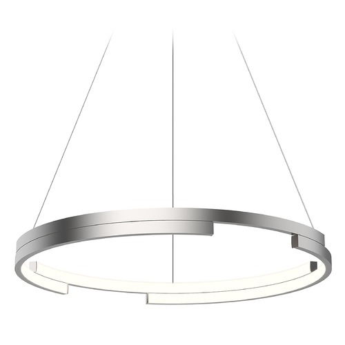 Anello Minor 24-Inch LED Pendant in Brushed Nickel by Kuzco Lighting