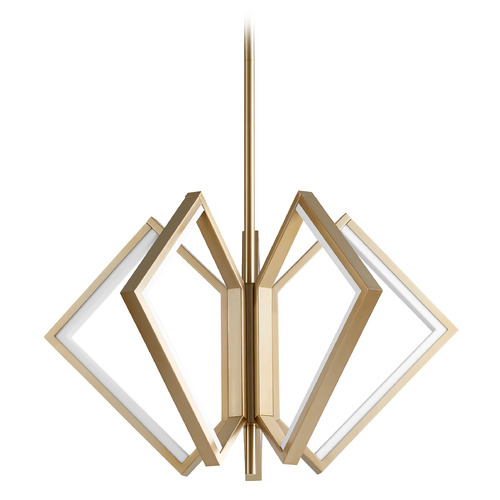 Acadia 30-Inch LED Chandelier in Aged Brass by Oxygen Lighting