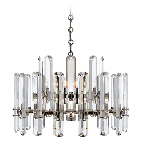 Visual Comfort Aerin Bonnington Small Chandelier in Polished Nickel by Visual Comfort ARN5124PNCG