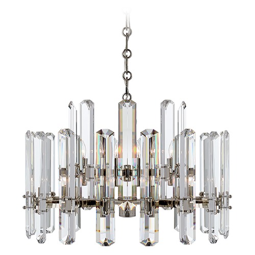 Aerin Bonnington Small Chandelier in Polished Nickel by Visual Comfort Signature