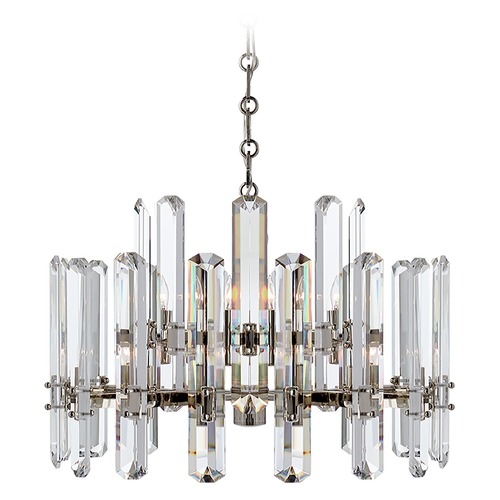 Visual Comfort Signature Collection Aerin Bonnington Small Chandelier in Polished Nickel by Visual Comfort Signature ARN5124PNCG