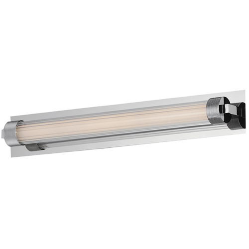 Doric Polished Chrome LED Vertical Bathroom Light by ET2 Lighting