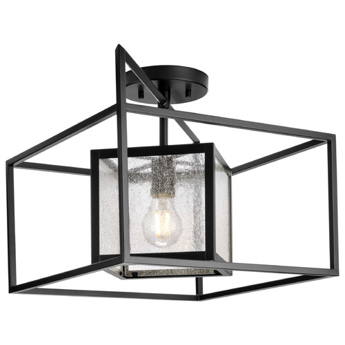 Progress Lighting Navarre Matte Black Close To Ceiling Light