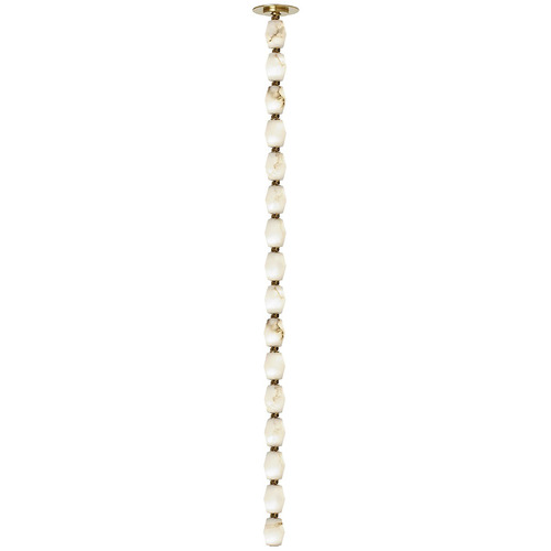 Visual Comfort Modern Collection Collier 48 3000K Alabaster Pendant in Brass by VC Modern SLPD55230ALBHABR