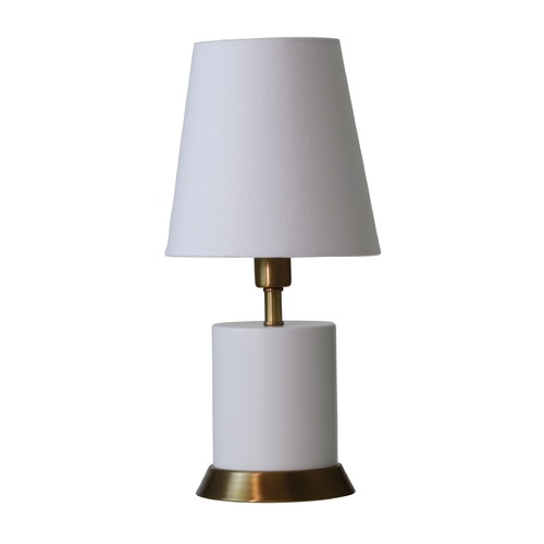 Geo White & Weathered Brass Accent Lamp by House of Troy Lighting
