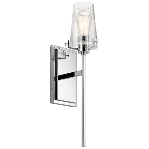 Seeded Glass Sconce Chrome by Kichler Lighting