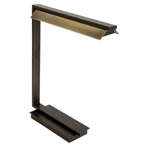 House of Troy Lighting Jay Chestnut Bronze with Antique Brass LED Table Lamp by House of Troy Lighting JLED550-CHB