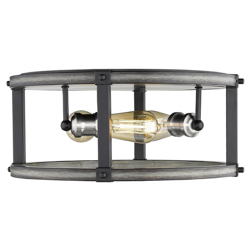 Kirkland Ashen Barnboard Flush Mount by Z-Lite