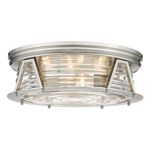 Z-Lite Cape Harbor Brushed Nickel Flush Mount by Z-Lite 491F4-BN