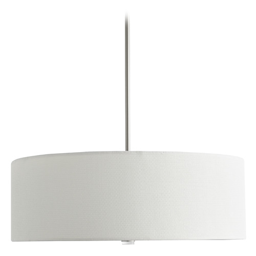 Echo 30-Inch LED Drum Pendant in Satin Nickel by Oxygen Lighting