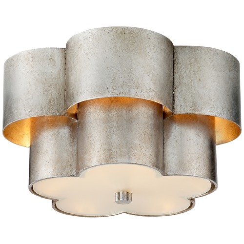 Aerin ARABelle Flush Mount in Burnished Silver Leaf by Visual Comfort Signature