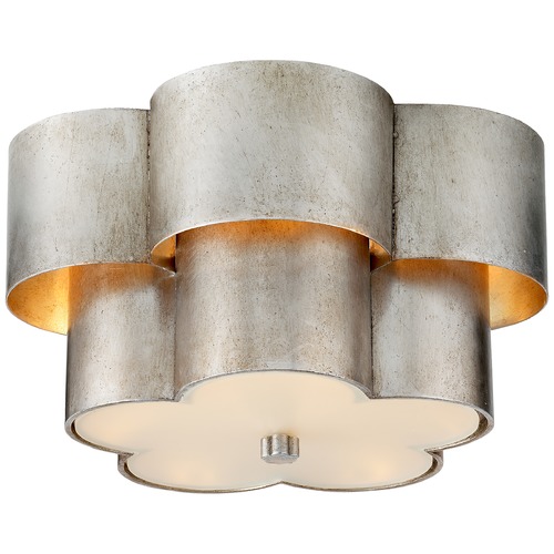 Visual Comfort Signature Collection Aerin ARABelle Flush Mount in Burnished Silver Leaf by Visual Comfort Signature ARN4306BSLFG