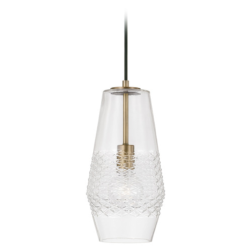 Capital Lighting Dena Mini Pendant in Aged Brass by Capital Lighting 345011AD