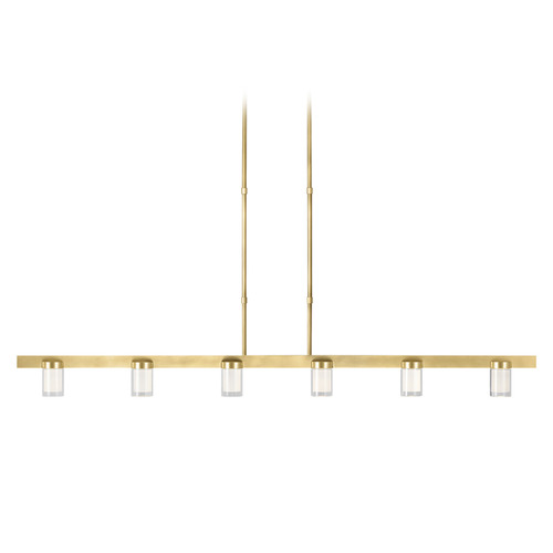 Kelly Wearstler Esfera 277V 60-Inch LED Linear Chandelier in Brass by Visual Comfort Modern