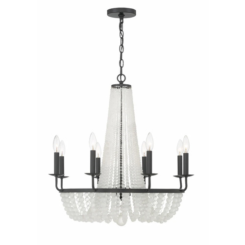 Crystorama Lighting Bella 8-Light Chandelier in Matte Black by Crystorama Lighting BLA-10668-MK