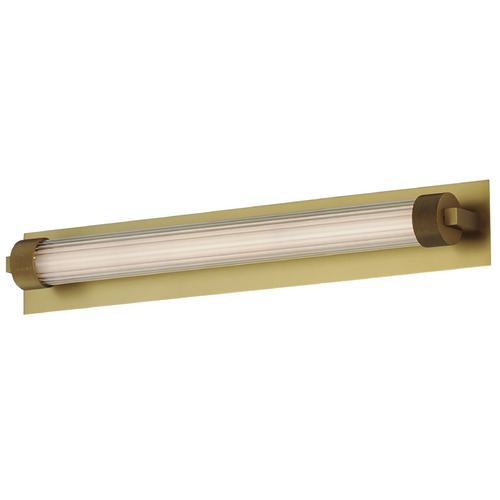 Doric Natural Aged Brass LED Vertical Bathroom Light by ET2 Lighting