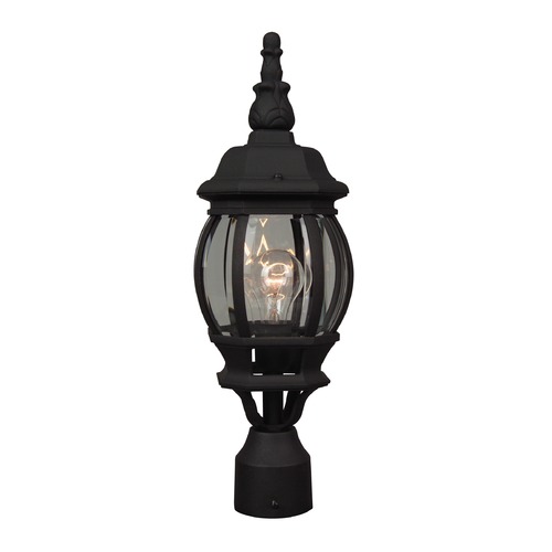 French Style Matte Black Post Light by Craftmade Lighting