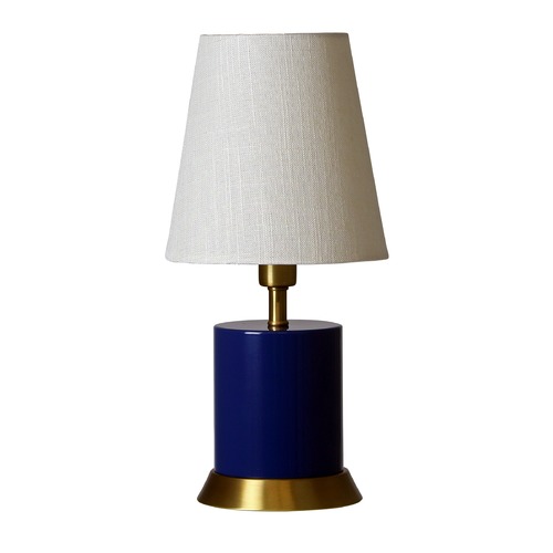 Geo Navy Blue & Weathered Brass Accent Lamp by House of Troy Lighting