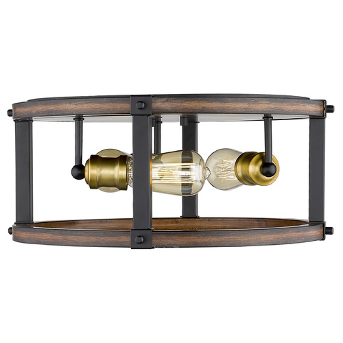 Kirkland Rustic Mahogany Flush Mount by Z-Lite