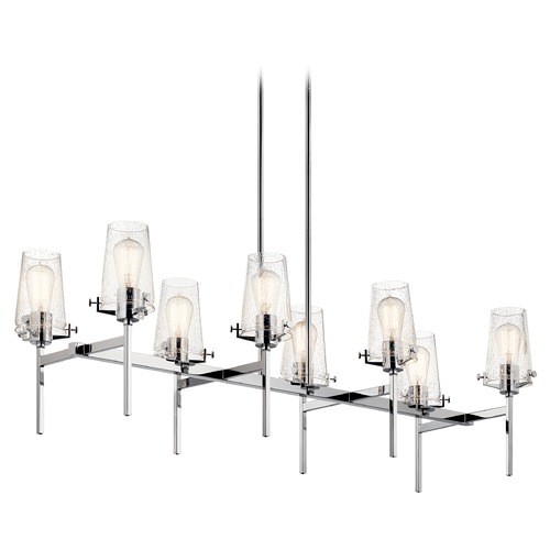 Kichler Lighting Alton 8-Light Chrome Chandelier with Clear Seeded Glass Shade by Kichler Lighting 43696CH
