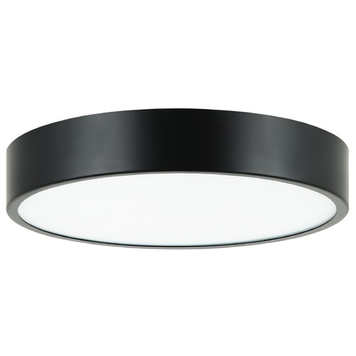 Plato Black LED Flush Mount by Matteo Lighting