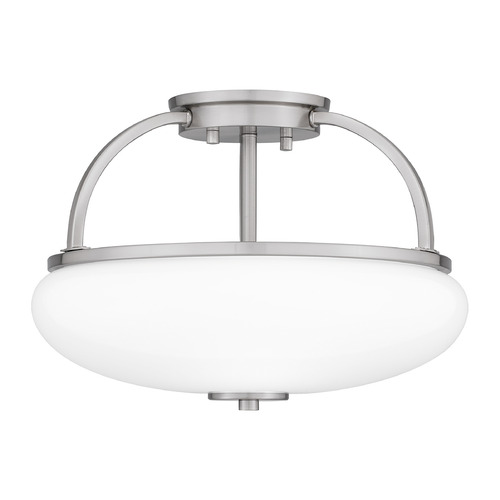 Quoizel Lighting Easton 13.25-Inch Semi-Flush Mount in Nickel by Quoizel Lighting QSF5364BN