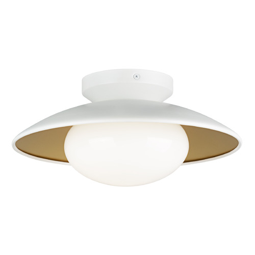 Matteo Lighting Hatley White Flush Mount by Matteo Lighting M13111WHOP