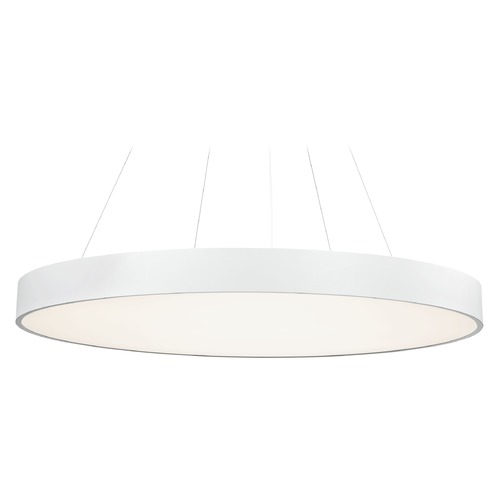 Recesso Lighting by Dolan Designs Modern 47.25-Inch White Drum LED Pendant Light 10939-05