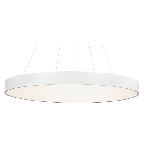 Modern 47.25-Inch White Drum LED Pendant Light