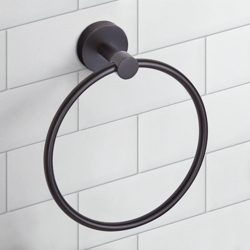 Seattle Hardware Co Seattle Hardware Co Prelude Oil Rubbed Bronze 6.875-Inch Towel Ring BHW1-TR-ORB