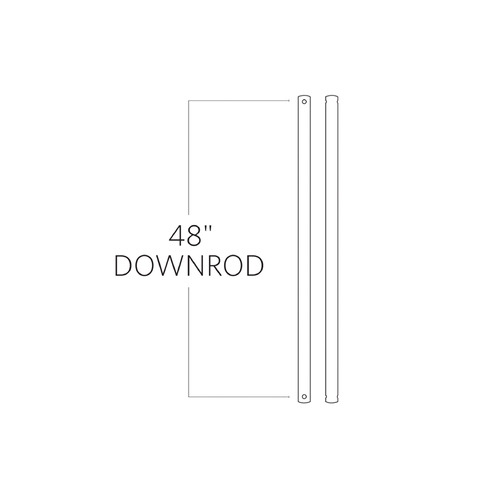 48-Inch Downrod in Chrome by Visual Comfort & Co Fan Collection