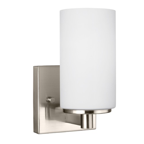 Generation Lighting Hettinger Brushed Nickel Sconce by Generation Lighting 4139101-962