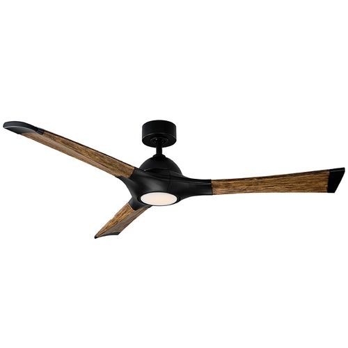 Modern Forms by WAC Lighting Woody 60-Inch LED Smart Outdoor Fan in Matte Black by Modern Forms FR-W1814-60L-MB/DK