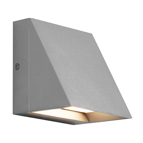 Visual Comfort Modern Collection Sean Lavin Pitch 2700K LED Outdoor Wall Light in Silver by Visual Comfort Modern 700WSPITSI-LED827