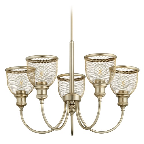 Quorum Lighting Omni Aged Brass Chandelier by Quorum Lighting 6212-5-80