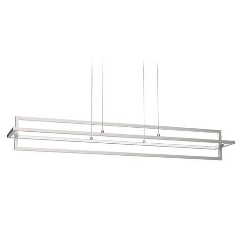Mondrian 47.25-Inch LED Linear Pendant in Nickel by Kuzco Lighting