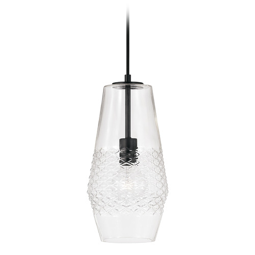 Capital Lighting Dena Mini Pendant in Matte Black by Capital Lighting 345011MB