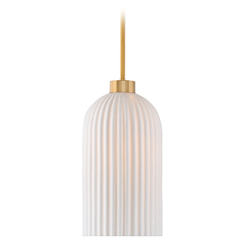 Savoy House Savoy House Lighting Isla Blanca Warm Brass Mini-Pendant Light with Bowl / Dome Shade 7-3171-1-322