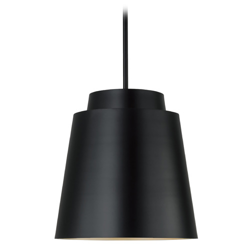 Capital Lighting Pratt Matte Black Pendant Light with Empire Shade
