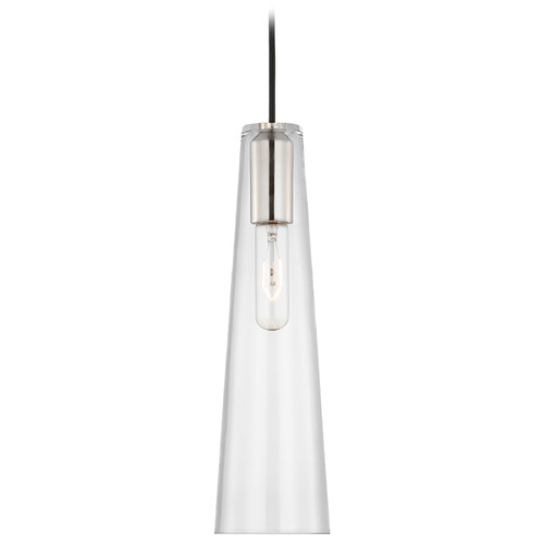 Elias Polished Nickel Clear Glass Flush Mount Light